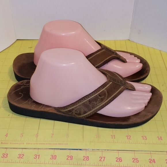 Reef Leather flip flops - Picture 1 of 5